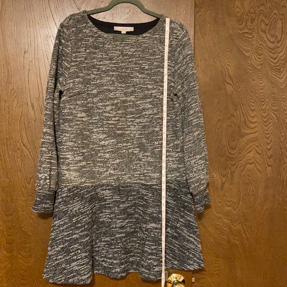 Mixed Melange Flounce Dress